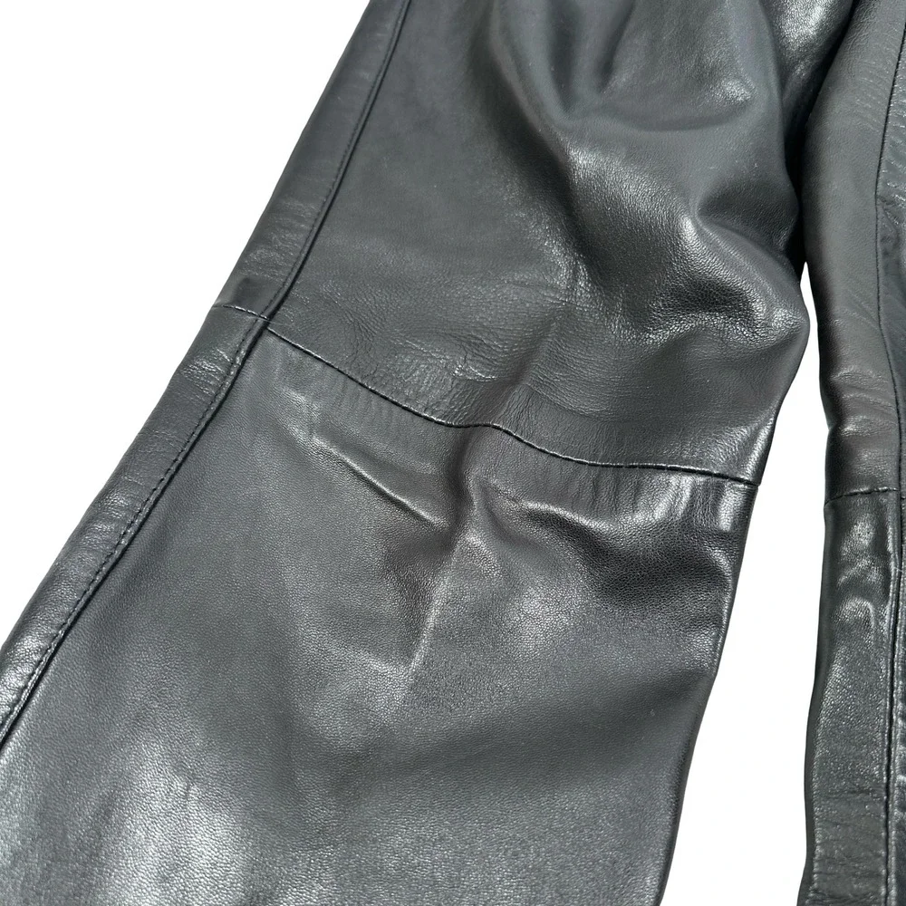 Empreinte Digitale Paris Black Leather Pants Made in‎ France High Waist Size 40